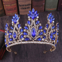 Load image into Gallery viewer, You are the Queen Bridal or Quinceañera Luxury Crystal Tiara-Crown- Assorted Colors
