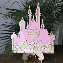 Load image into Gallery viewer, Fairytale Castle Wish Drop Box - Wedding or Quinceañera Guest Book Sign Alternative

