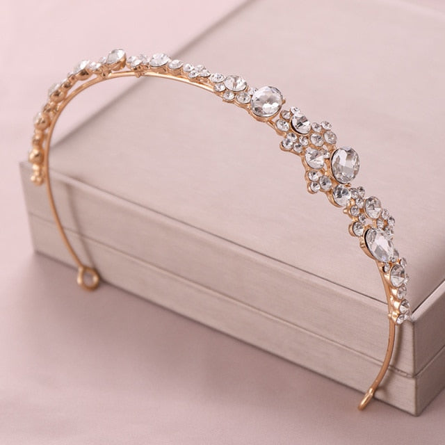 Bridal Headband Delicate Rhinestone Crystal-Jewelry Wedding Hair Accessory