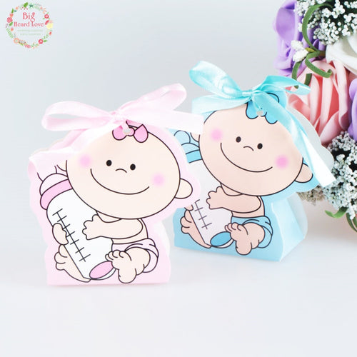  Baby Girl And Boy Paper Gift Box Party Baby Shower Candy Box 