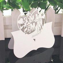 Load image into Gallery viewer, 50pcs White Lace Name Place Cards Wedding Decoration Table Decor Table Name Message Greeting Card Baby Shower Party Supplies
