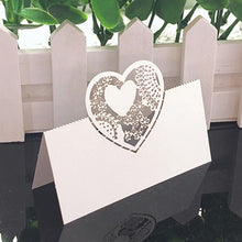 Load image into Gallery viewer, 50pcs White Lace Name Place Cards Wedding Decoration Table Decor Table Name Message Greeting Card Baby Shower Party Supplies
