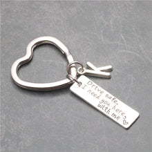 Load image into Gallery viewer, Letter A-Z Key Chain-Key Ring-Drive Safe I Need You Here With Me

