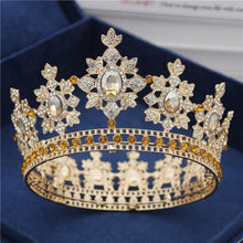 Load image into Gallery viewer, Luxury Royal England Wedding Gold Crown-Bride Tiara-Hair Jewelry
