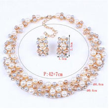 Load image into Gallery viewer, Fashion Simulated Pearl and Crystal Jewelry Sets for Brides or Any Occasion
