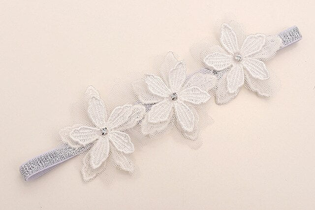 New Hair Accessories for Little Girls - Baby Flower and Crown Headbands Assorted Bow Pearl Lace Hair Band