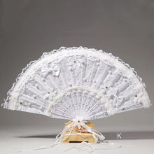 Load image into Gallery viewer, Beautiful Fancy and Elegant Feather and Lace Bridal Fans
