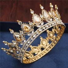 Load image into Gallery viewer, Crystal Bridal or Quince Tiara Baroque Your Majesty Crowns
