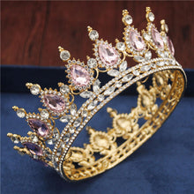 Load image into Gallery viewer, Crystal Bridal or Quince Tiara Baroque Your Majesty Crowns
