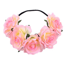Load image into Gallery viewer, Bohemian Romance Rose Headband-Bride or Bridesmaids Hair Wreath
