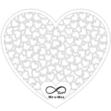 Load image into Gallery viewer, Heart Shape Wedding Mr and Mrs Guest Book Option Rustic Pink Puzzle
