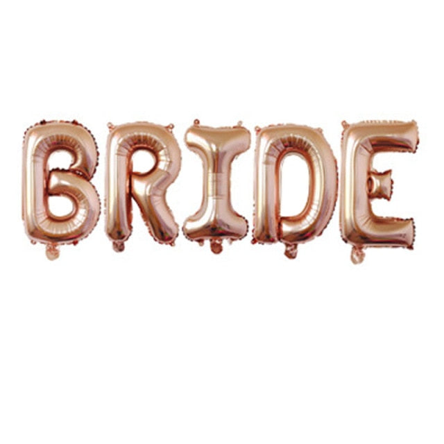 Bride - Baby - Love - Foil Balloon Letters - 5 pieces- Party Decoration
