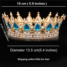 Load image into Gallery viewer, Crystal Bridal or Quince Tiara Baroque Your Majesty Crowns
