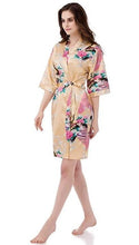 Load image into Gallery viewer, Bride or Bridesmaid Wedding Flowery Bridal Bath Robe- Dressing Kimono - Great Gift
