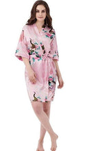 Load image into Gallery viewer, Bride or Bridesmaid Wedding Flowery Bridal Bath Robe- Dressing Kimono - Great Gift
