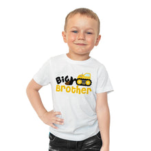 Load image into Gallery viewer, Big Brother Little Brother Gift Construction Truck T-shirt tee shirts for boys tops matching outfits new baby
