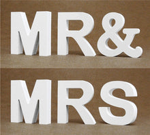 Load image into Gallery viewer, Thick 12MM Wood Wooden Letters numbers White Alphabet Wedding Birthday Party Home Decorations Personalised Name Design
