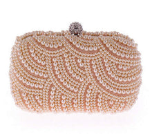 Load image into Gallery viewer, Pearl Fancy Clutch Evening Bags Purse - Wedding Gift - Bride- Special Day
