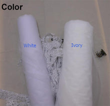 Load image into Gallery viewer, High Quality 2 Layers-Cathedral Lace Bridal Veils with Comb-White or Ivory
