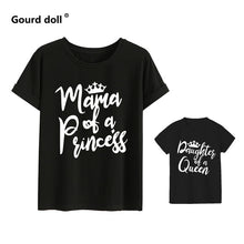 Load image into Gallery viewer, Cotton Mama and daughter print mommy and me clothes Summer Fashion tshirt baby girl clothes family women mom girl boys t shirt

