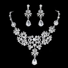 Load image into Gallery viewer, High Quality Fashion Crystalline Bridal Jewelry Sets-Bride-Tiara-Crowns-Earring-Necklace Wedding Jewelry
