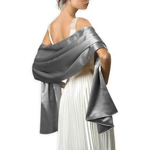 Load image into Gallery viewer, Evening Satin Wraps-Shawls for Women - Formal Wedding Accessory
