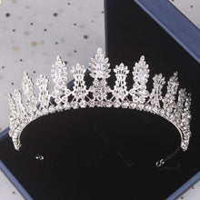 Load image into Gallery viewer, Baroque Luxury Floral Artistry Crystal Bridal Rhinestone Tiara-Crown-Necklace Earrings Set
