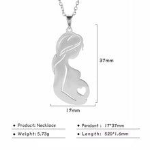 Load image into Gallery viewer, Mom Baby Pendant Mother Day Necklace Gold Color Chain Jewelry For Women Wife Maternal Family Charm Love Gift
