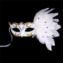 Load image into Gallery viewer, Venetian Masquerade Eye Mask On Stick Mardi Gras-Halloween-Quinceañera- Party-Prom-Fantasy Ball

