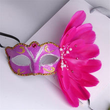 Load image into Gallery viewer, Venetian Masquerade Eye Mask On Stick Mardi Gras-Halloween-Quinceañera- Party-Prom-Fantasy Ball
