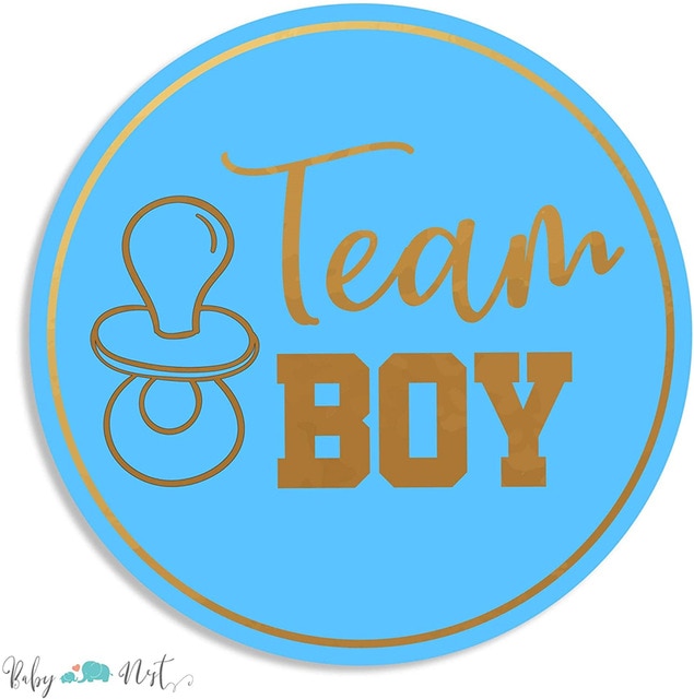 Gender Reveal Stickers Games Team Boy-Team Girl-Baby Shower Supply  Its Boy or Girl Vote Gift Bag Sticker