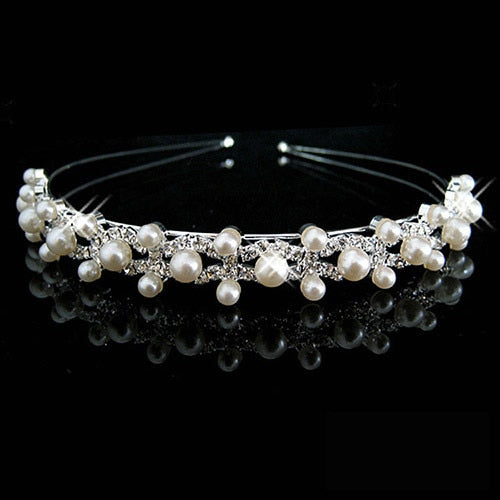 Princess Wedding Bridal Flower Girl Tiara-Crown-Headband Crystal Rhinestone Jewelry Hair Accessories