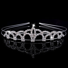 Load image into Gallery viewer, Princess Wedding Bridal Flower Girl Tiara-Crown-Headband Crystal Rhinestone Jewelry Hair Accessories
