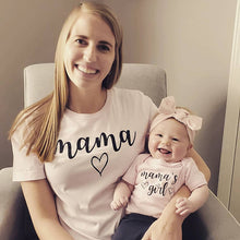 Load image into Gallery viewer, Mommy and Me Shirts Mama Mama&#39;s Girl Matching T-Shirts Mommy and Me Outfits Mother Daughter Shirts Gift for New Baby
