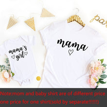 Load image into Gallery viewer, Mommy and Me Shirts Mama Mama&#39;s Girl Matching T-Shirts Mommy and Me Outfits Mother Daughter Shirts Gift for New Baby
