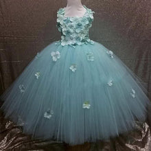 Load image into Gallery viewer, Quality Flowergirl Tulle and Petals Party-Wedding Princess Dress
