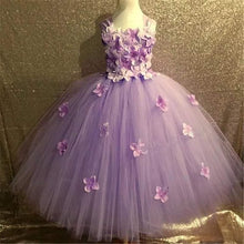 Load image into Gallery viewer, Quality Flowergirl Tulle and Petals Party-Wedding Princess Dress
