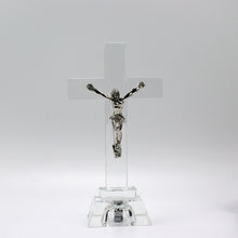 Load image into Gallery viewer, Nightlight Crystal Jesus Cross Statue Religious Style-Christian Gifts
