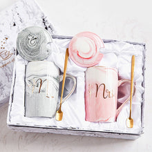 Load image into Gallery viewer, Luxury Flamingo Ceramic Marble Coffee Mugs Milk and Tea Porcelain Cup Packed With Gift Box for Lover Wedding Couples
