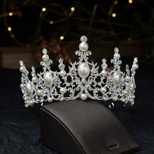 Load image into Gallery viewer, Ultimate Baroque Luxury Crystal Pearl-Rhinestone Bridal Tiara-Crown-Wedding-Quinceañera
