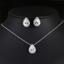 Load image into Gallery viewer, Nigerian Water Drop Cubic Zirconia Wedding Jewelry Sets Inlay Luxury Crystal Bridal Gifts For Bridesmaids
