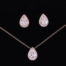 Load image into Gallery viewer, Nigerian Water Drop Cubic Zirconia Wedding Jewelry Sets Inlay Luxury Crystal Bridal Gifts For Bridesmaids
