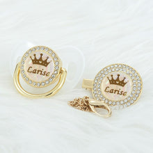 Load image into Gallery viewer, Personalized Crown Name Bling Novelty Baby Pacifier Gift or Favor
