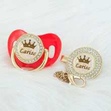 Load image into Gallery viewer, Personalized Crown Name Bling Novelty Baby Pacifier Gift or Favor
