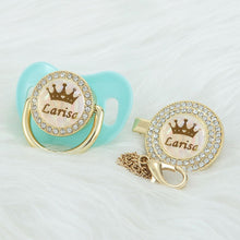 Load image into Gallery viewer, Personalized Crown Name Bling Novelty Baby Pacifier Gift or Favor
