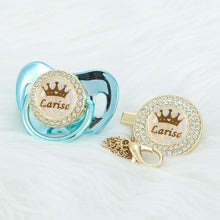 Load image into Gallery viewer, Personalized Crown Name Bling Novelty Baby Pacifier Gift or Favor
