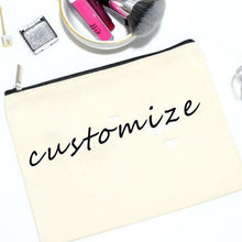 Load image into Gallery viewer, Customized personalized Cosmetic Makeup Bag - Bridesmaids Gift
