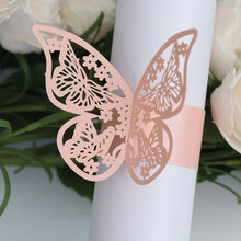 Load image into Gallery viewer, Butterfly Style Laser Cut Paper Rings-Napkins Holders - Party Favor Table Decoration
