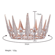 Load image into Gallery viewer, Totally Royal Wedding Crown for Bride-Queen or Quinceañera Princess
