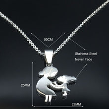 Load image into Gallery viewer, Mom Daughter Stainless Steel Chain Necklace Silver Color Necklaces Pendants Jewelry Mother&#39;s Day Christmas Gift
